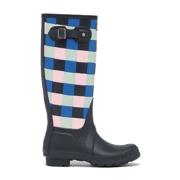 (Sold) Hunter Original Tall Gingham Waterproof Rai - Picture 4 of 11